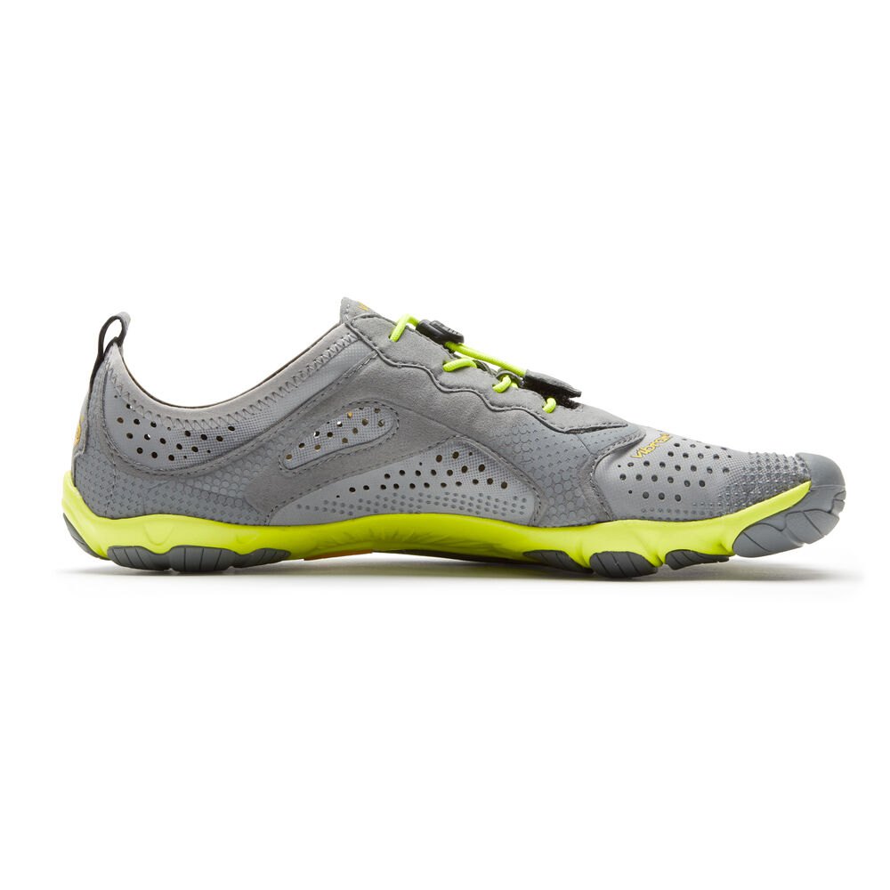 Botas Montaña Hombre Grises/Verdes - FiveFingers V-Run - QKTXHN-298